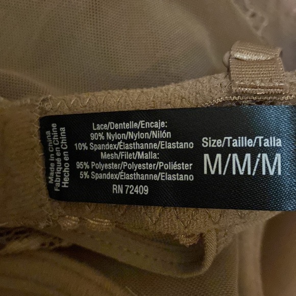 Rene rofe lingerie bodysuit push-up medium tan color - Picture 9 of 9